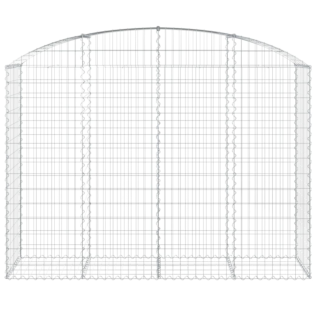 vidaXL Coș gabion arcuit, 200x50x140/160 cm, fier galvanizat