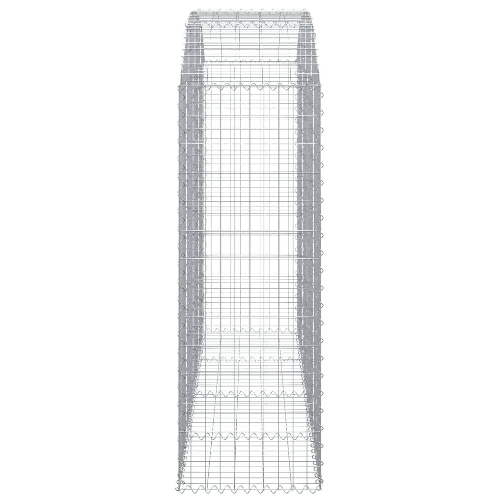 vidaXL Coș gabion arcuit, 200x50x140/160 cm, fier galvanizat