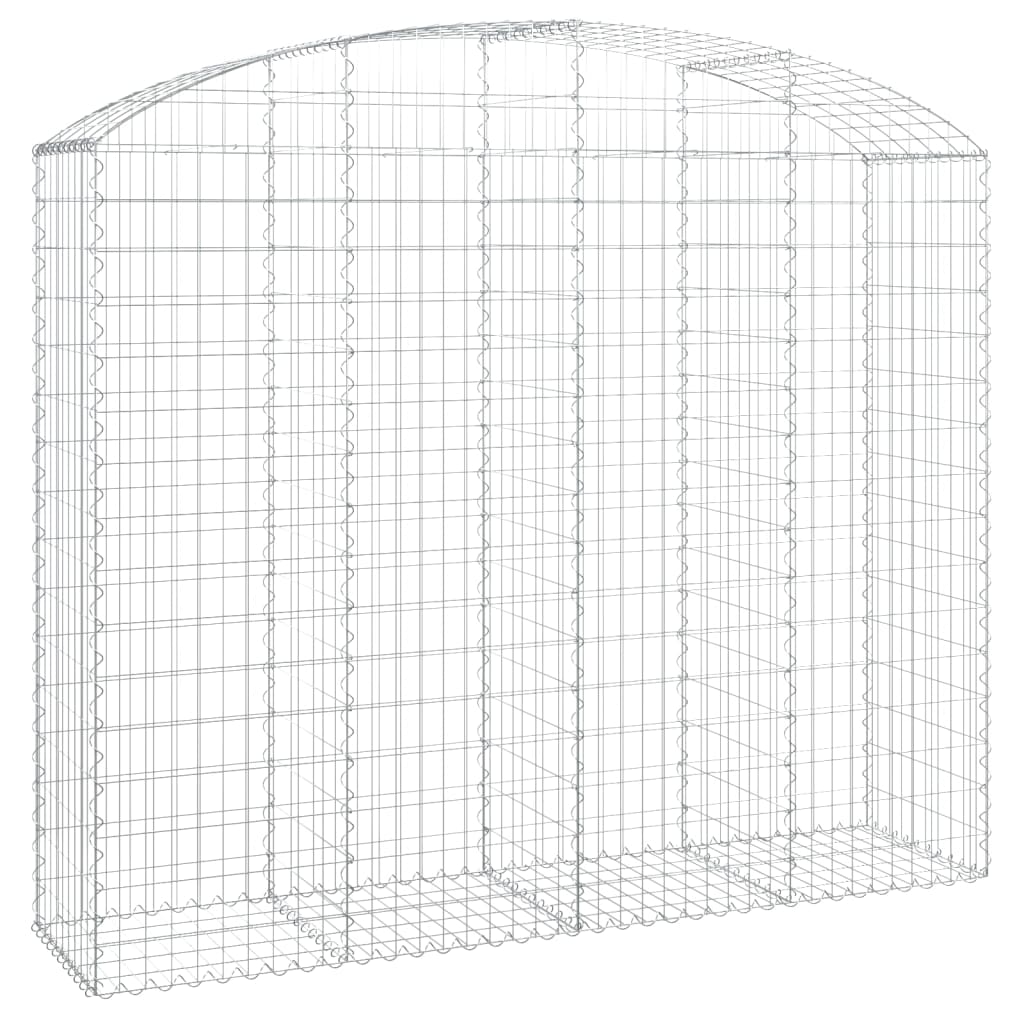 vidaXL Coș gabion arcuit, 200x50x160/180 cm, fier galvanizat