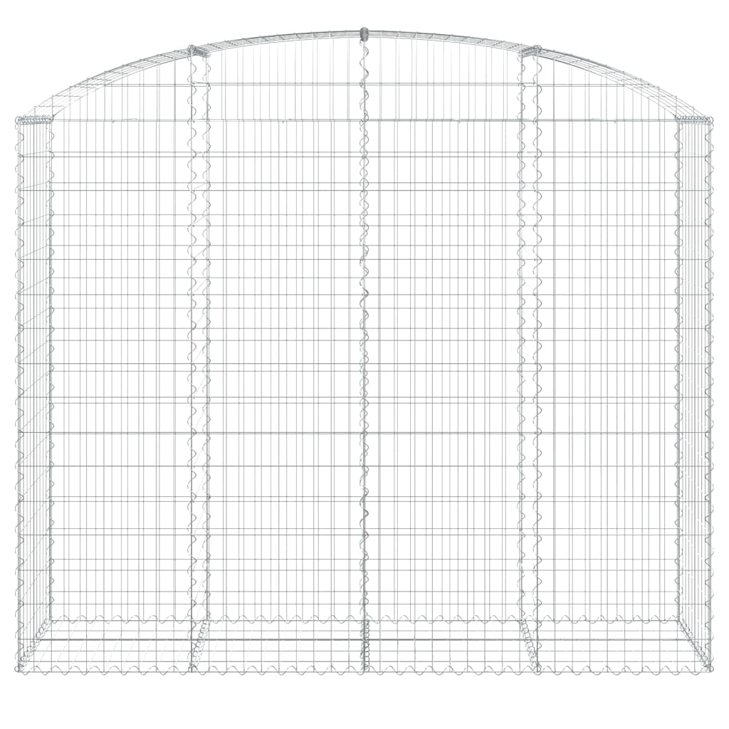 vidaXL Coș gabion arcuit, 200x50x160/180 cm, fier galvanizat