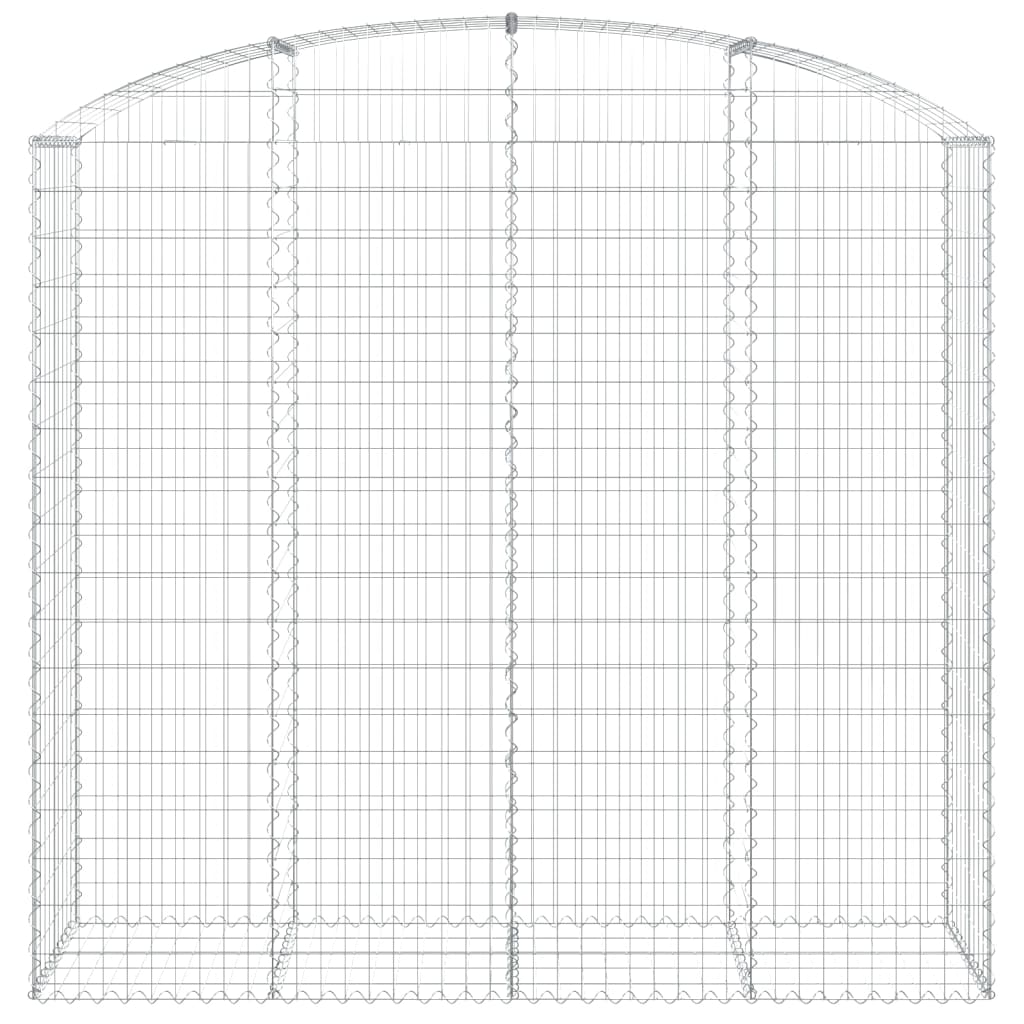 vidaXL Coș gabion arcuit, 200x50x180/200 cm, fier galvanizat