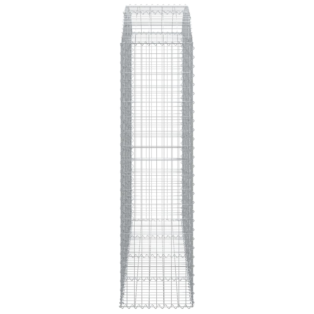 vidaXL Coș gabion arcuit, 200x50x180/200 cm, fier galvanizat
