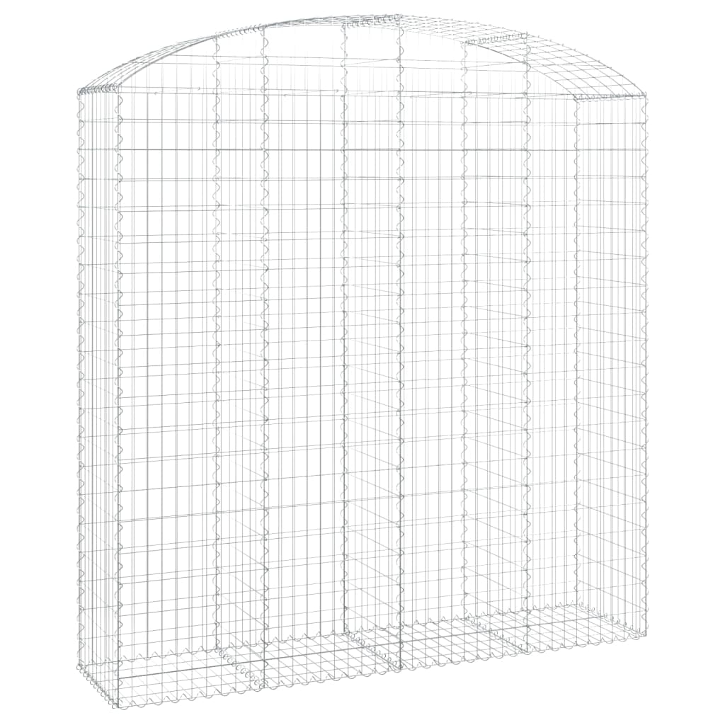 vidaXL Coș gabion arcuit 200x50x200/220 cm fier galvanizat vidaXL Coș gabion arcuit 200x50x200/220 cm fier galvanizat