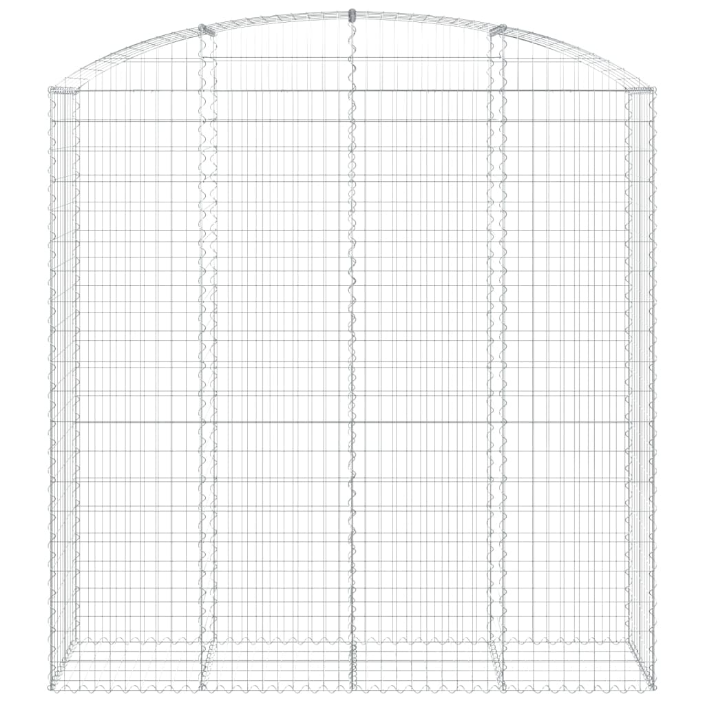 vidaXL Coș gabion arcuit 200x50x200/220 cm fier galvanizat vidaXL Coș gabion arcuit 200x50x200/220 cm fier galvanizat