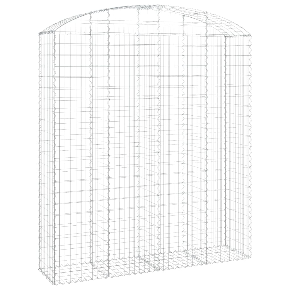 vidaXL Coș gabion arcuit, 200x50x220/240 cm, fier galvanizat