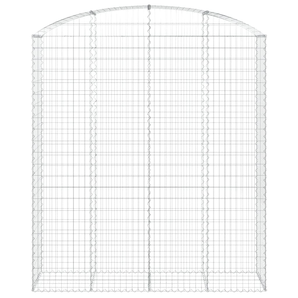 vidaXL Coș gabion arcuit, 200x50x220/240 cm, fier galvanizat