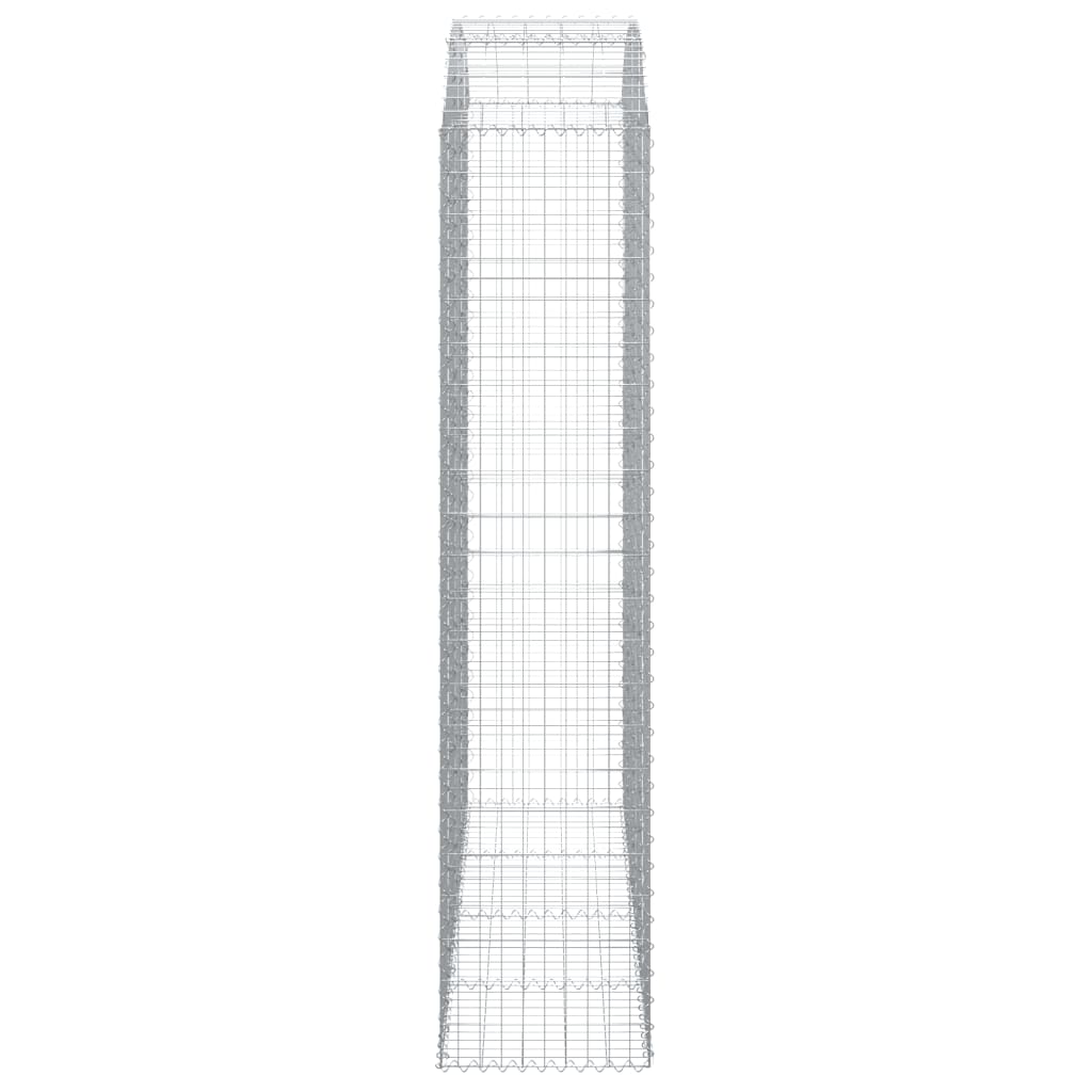 vidaXL Coș gabion arcuit, 200x50x220/240 cm, fier galvanizat