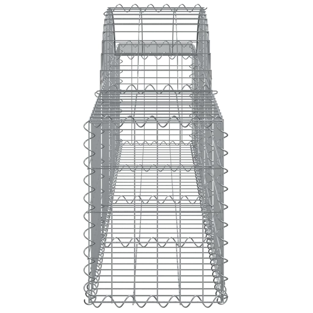 vidaXL Coș gabion arcuit, 200x30x40/60 cm, fier galvanizat