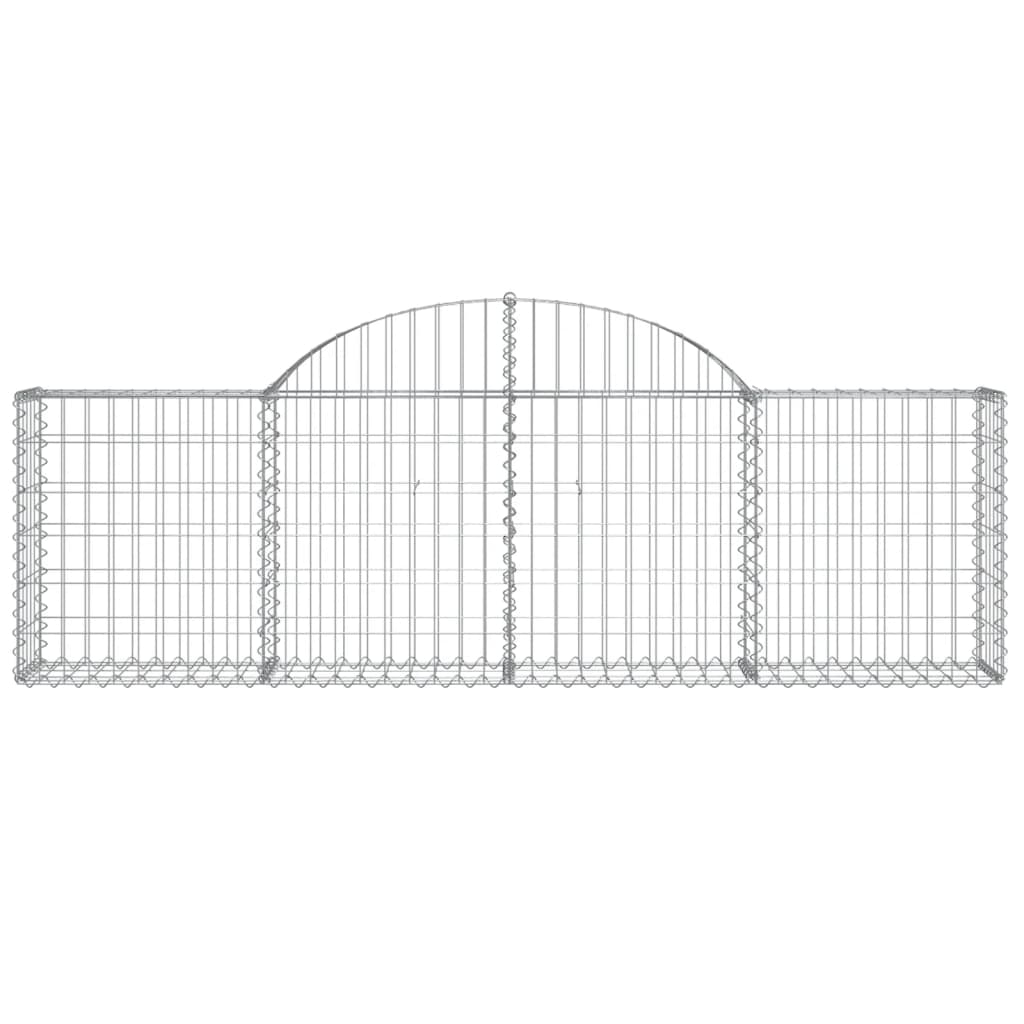 vidaXL Coș gabion arcuit 200x30x60/80 cm fier galvanizat vidaXL Coș gabion arcuit 200x30x60/80 cm fier galvanizat