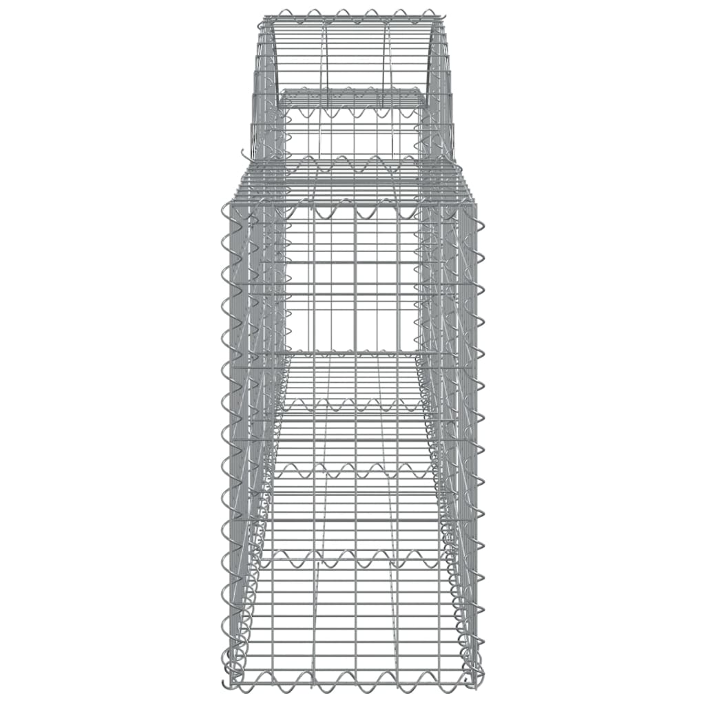 vidaXL Coș gabion arcuit 200x30x60/80 cm fier galvanizat vidaXL Coș gabion arcuit 200x30x60/80 cm fier galvanizat
