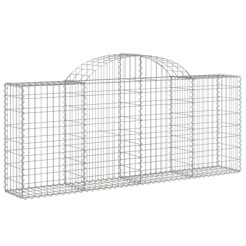 vidaXL Coș gabion arcuit 200x30x80/100 cm fier galvanizat vidaXL Coș gabion arcuit 200x30x80/100 cm fier galvanizat