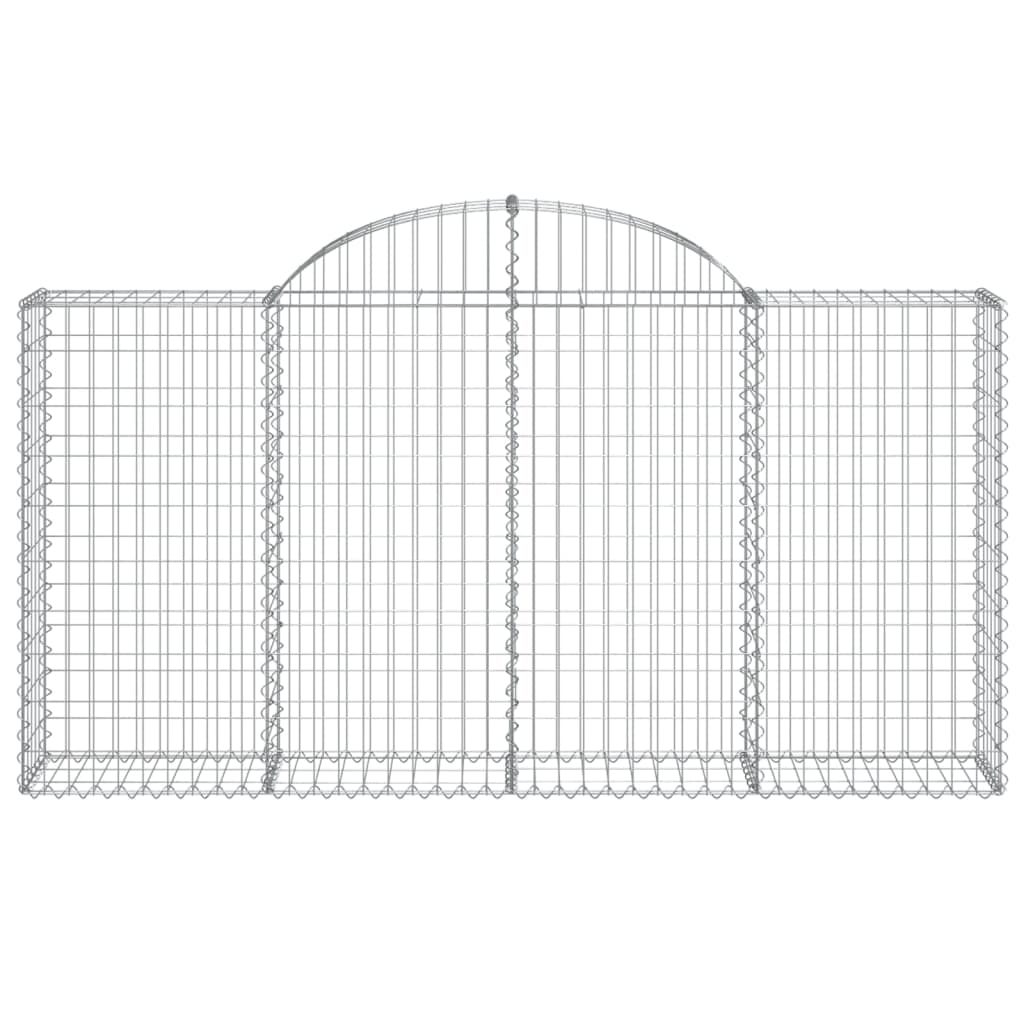 vidaXL Coș gabion arcuit 200x30x100/120 cm fier galvanizat vidaXL Coș gabion arcuit 200x30x100/120 cm fier galvanizat