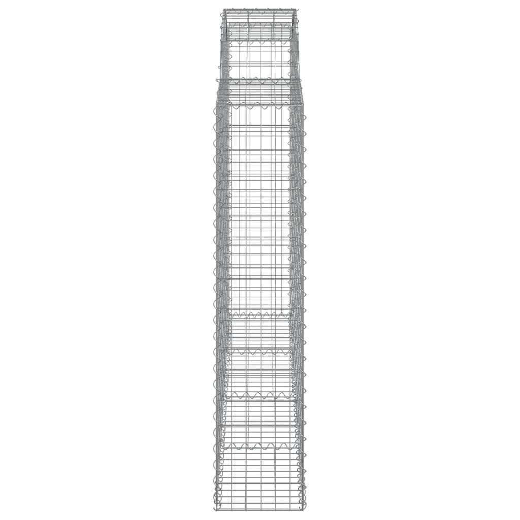 vidaXL Coș gabion arcuit 200x30x140/160 cm fier galvanizat vidaXL Coș gabion arcuit 200x30x140/160 cm fier galvanizat