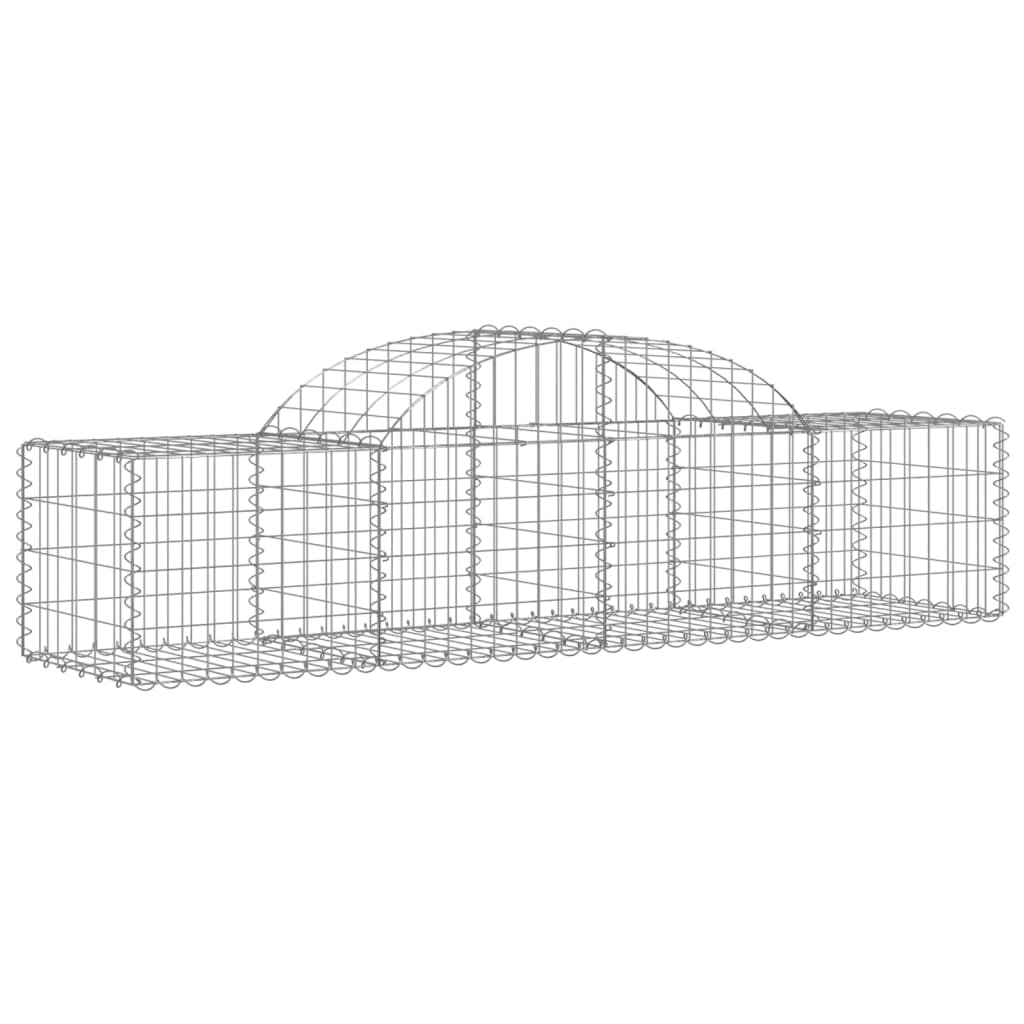 vidaXL Coș gabion arcuit, 200x50x40/60 cm, fier galvanizat