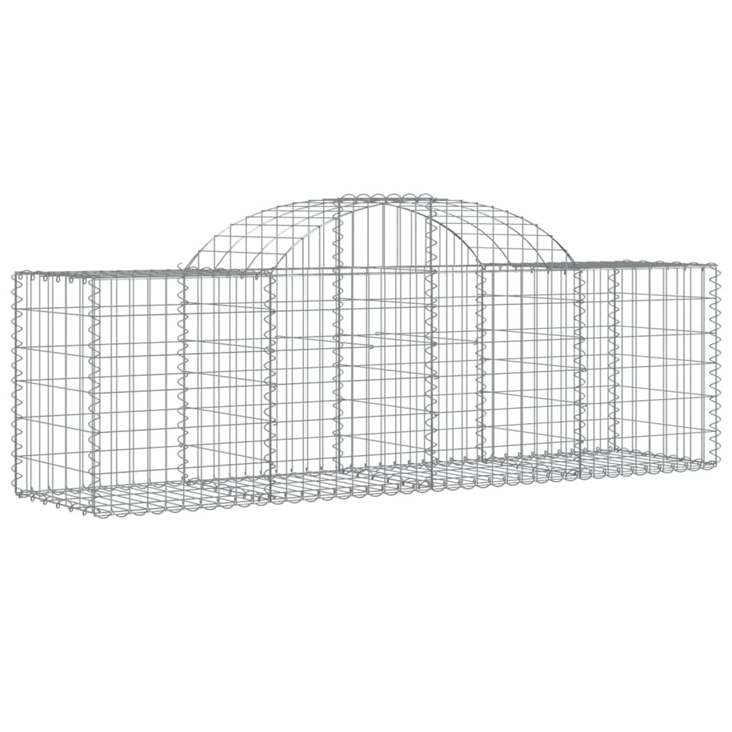 vidaXL Coș gabion arcuit 200x50x60/80 cm fier galvanizat vidaXL Coș gabion arcuit 200x50x60/80 cm fier galvanizat