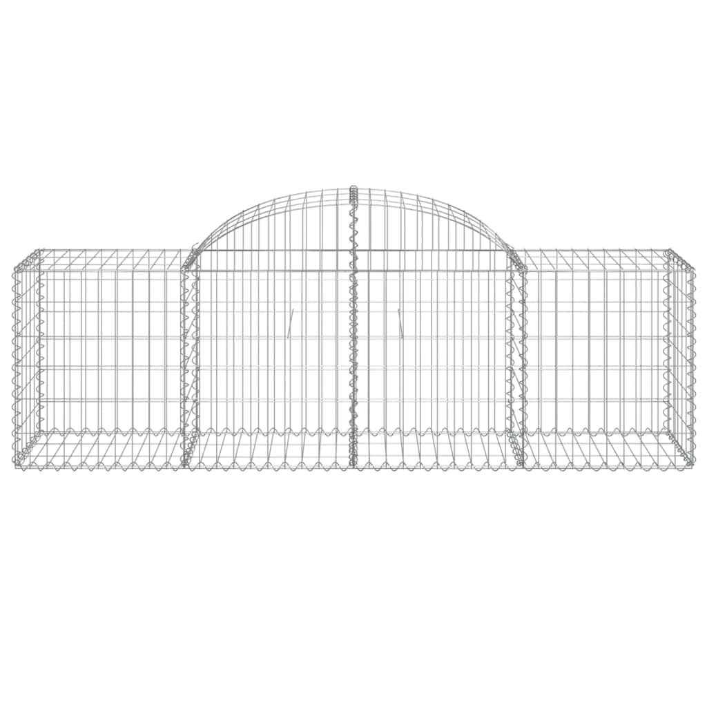 vidaXL Coș gabion arcuit 200x50x60/80 cm fier galvanizat vidaXL Coș gabion arcuit 200x50x60/80 cm fier galvanizat