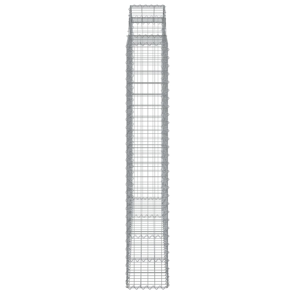 vidaXL Coș gabion arcuit, 200x50x180/200 cm, fier galvanizat