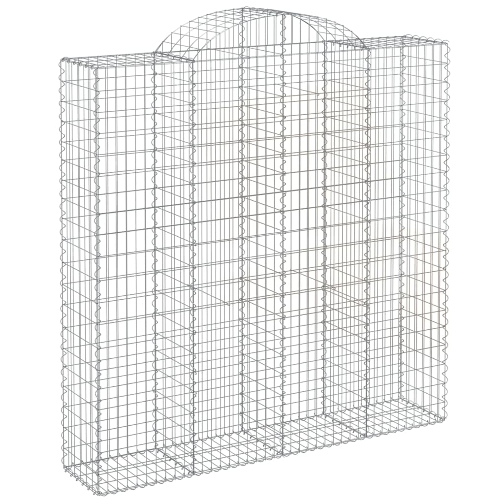vidaXL Coș gabion arcuit 200x50x200/220 cm fier galvanizat vidaXL Coș gabion arcuit 200x50x200/220 cm fier galvanizat
