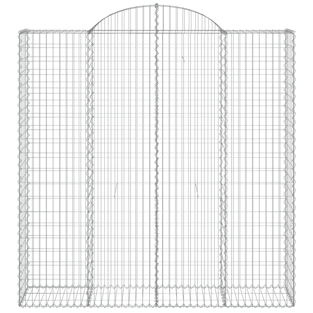 vidaXL Coș gabion arcuit 200x50x200/220 cm fier galvanizat vidaXL Coș gabion arcuit 200x50x200/220 cm fier galvanizat