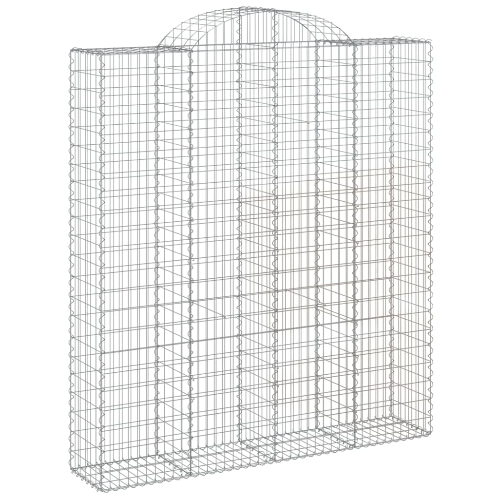 vidaXL Coș gabion arcuit, 200x50x220/240 cm, fier galvanizat