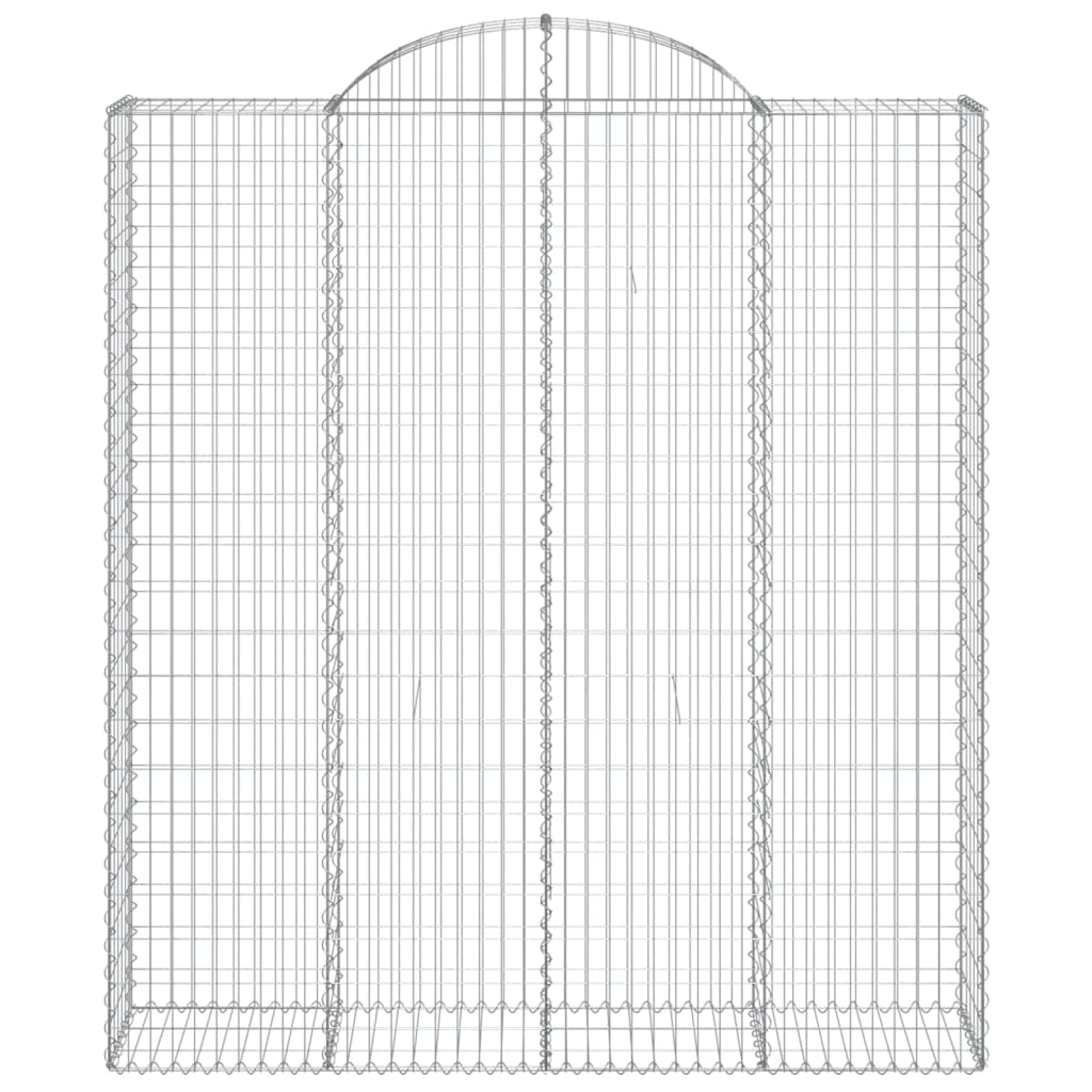 vidaXL Coș gabion arcuit, 200x50x220/240 cm, fier galvanizat