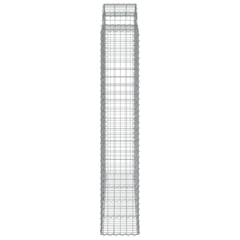 vidaXL Coș gabion arcuit, 200x50x220/240 cm, fier galvanizat