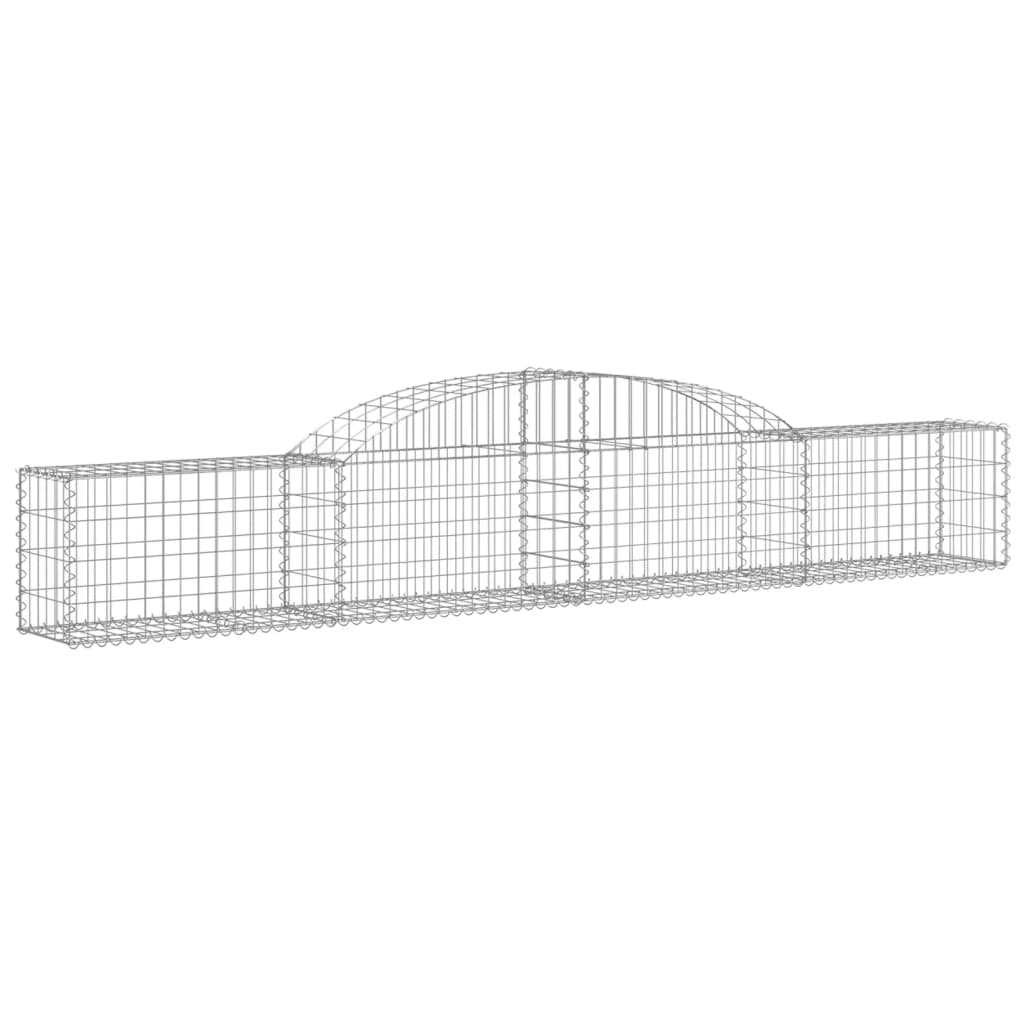 vidaXL Coș gabion arcuit 300x30x40/60 cm, fier galvanizat