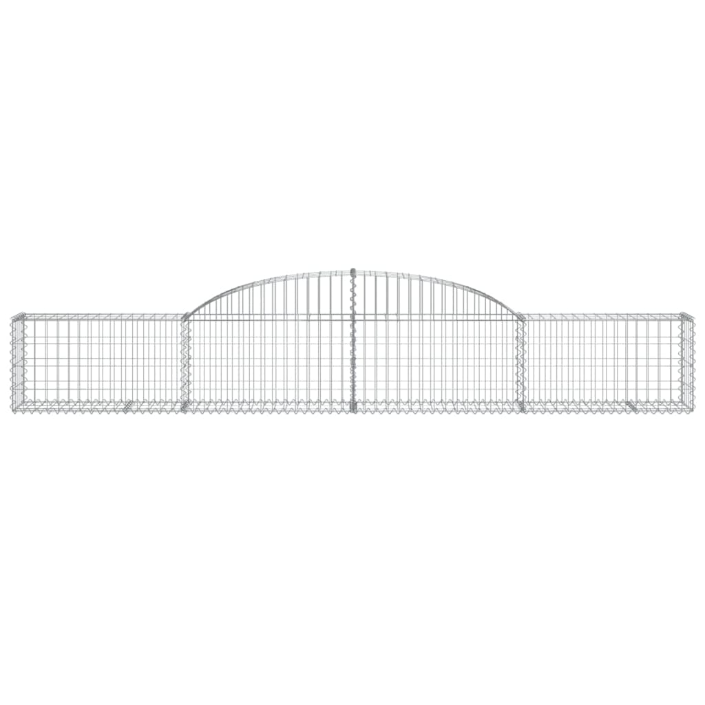 vidaXL Coș gabion arcuit 300x30x40/60 cm, fier galvanizat
