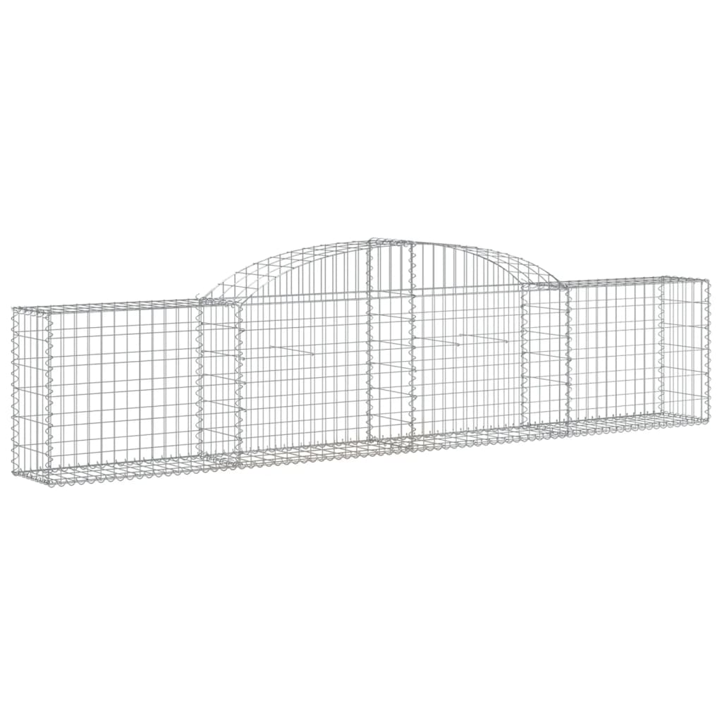 vidaXL Coș gabion arcuit, 300x30x60/80 cm, fier galvanizat