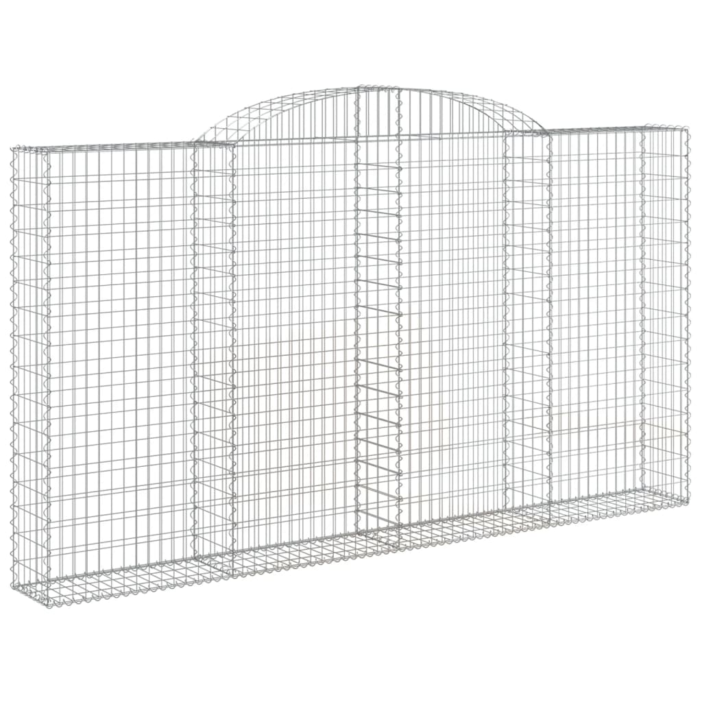 vidaXL Coș gabion arcuit, 300x30x160/180 cm, fier galvanizat vidaXL Coș gabion arcuit, 300x30x160/180 cm, fier galvanizat
