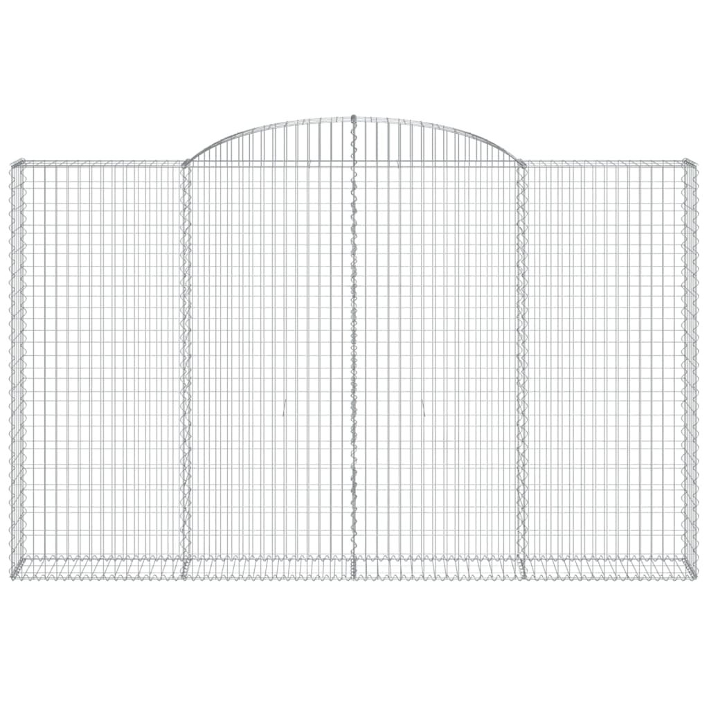 vidaXL Coș gabion arcuit, 300x30x180/200 cm, fier galvanizat