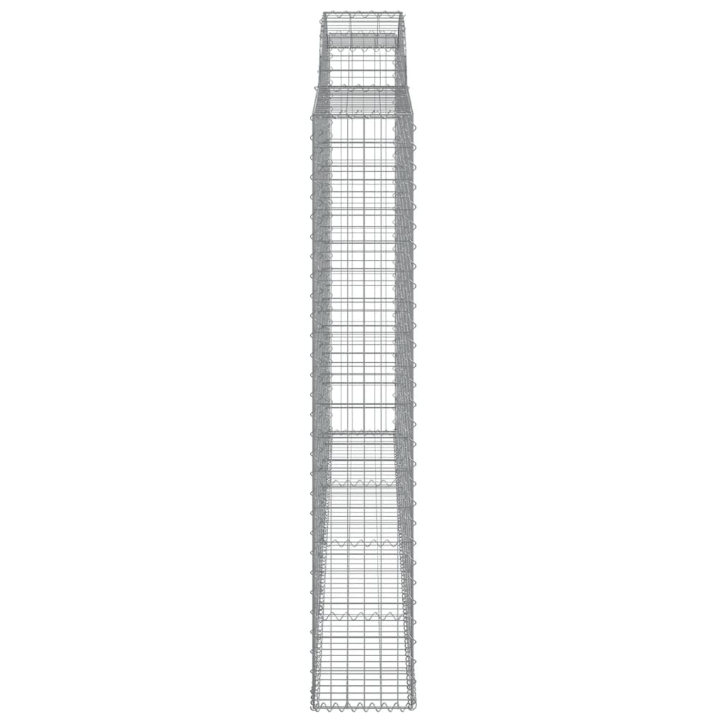 vidaXL Coș gabion arcuit, 300x30x180/200 cm, fier galvanizat
