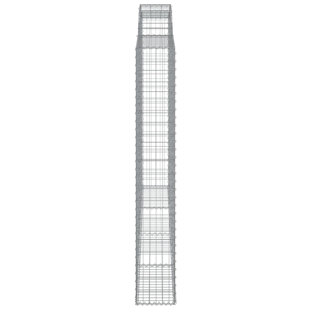 vidaXL Coș gabion arcuit, 300x30x200/220 cm, fier galvanizat vidaXL Coș gabion arcuit, 300x30x200/220 cm, fier galvanizat