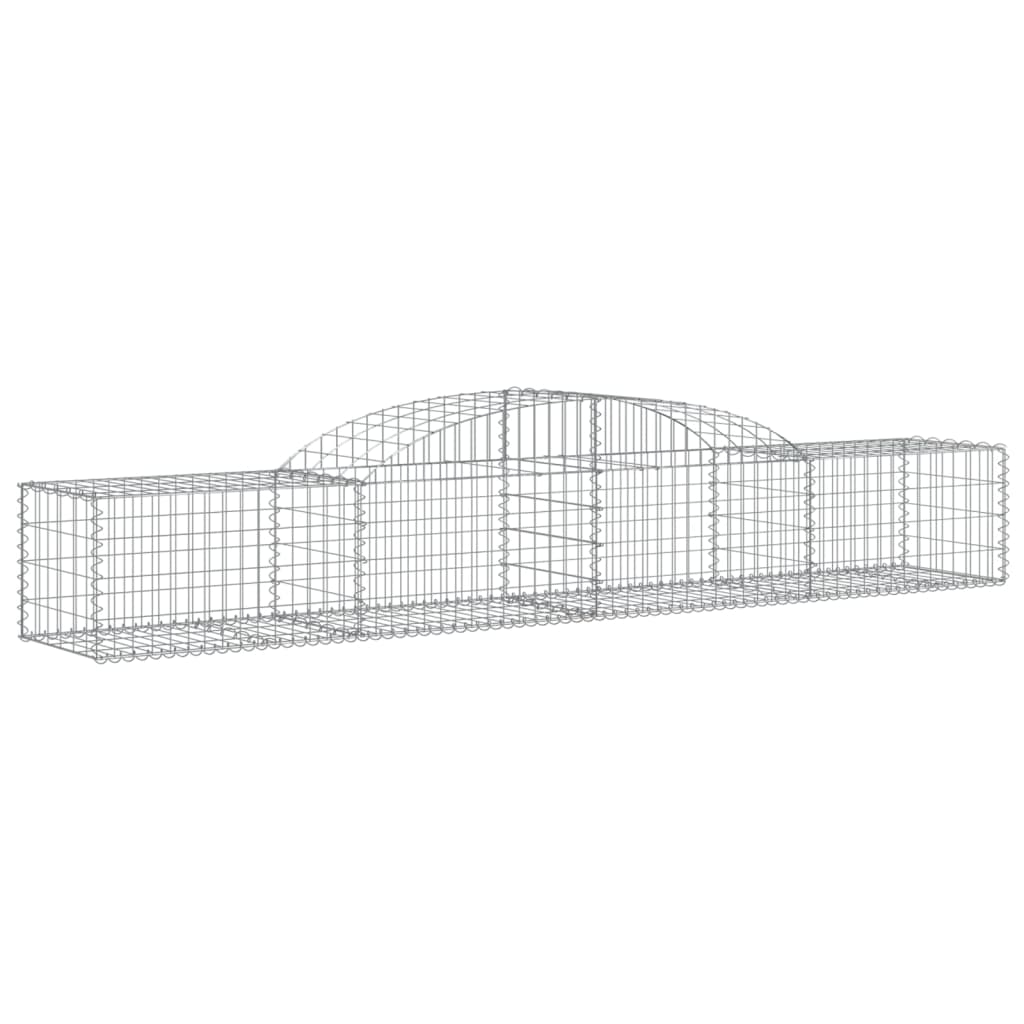 vidaXL Coș gabion arcuit, 300x50x40/60 cm, fier galvanizat