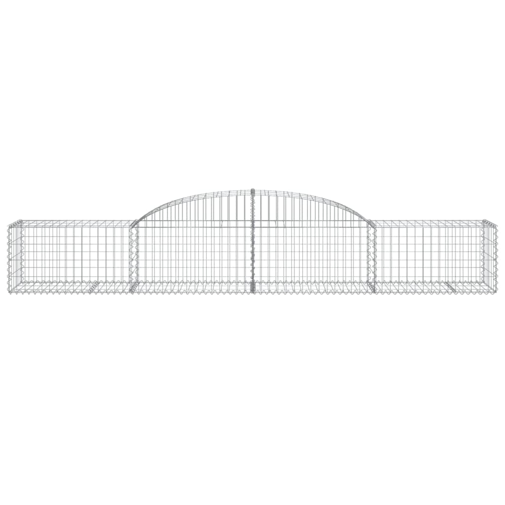 vidaXL Coș gabion arcuit, 300x50x40/60 cm, fier galvanizat