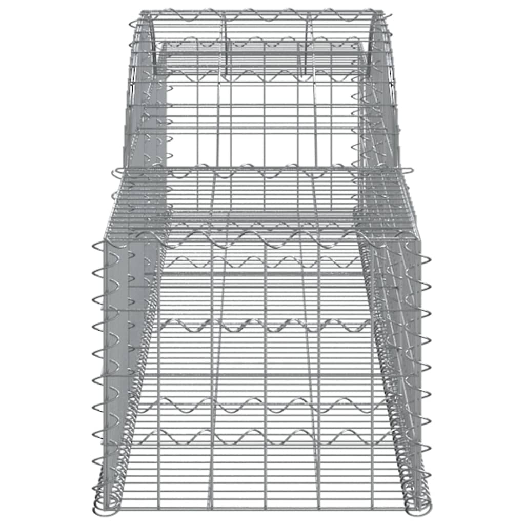 vidaXL Coș gabion arcuit, 300x50x40/60 cm, fier galvanizat