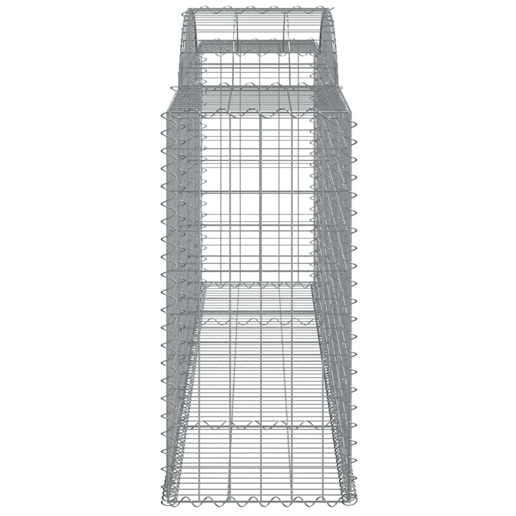 vidaXL Coș gabion arcuit, 300x50x100/120 cm, fier galvanizat