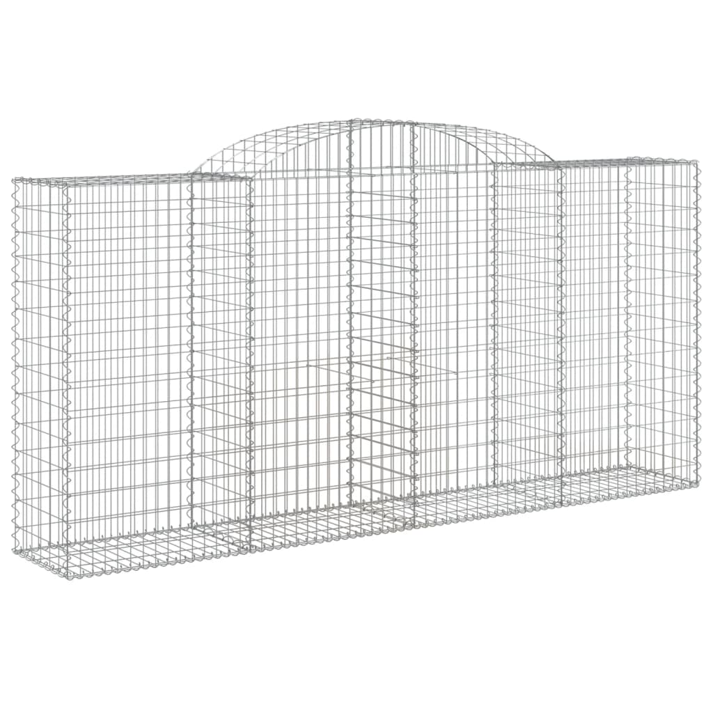 vidaXL Coș gabion arcuit, 300x50x140/160 cm, fier galvanizat