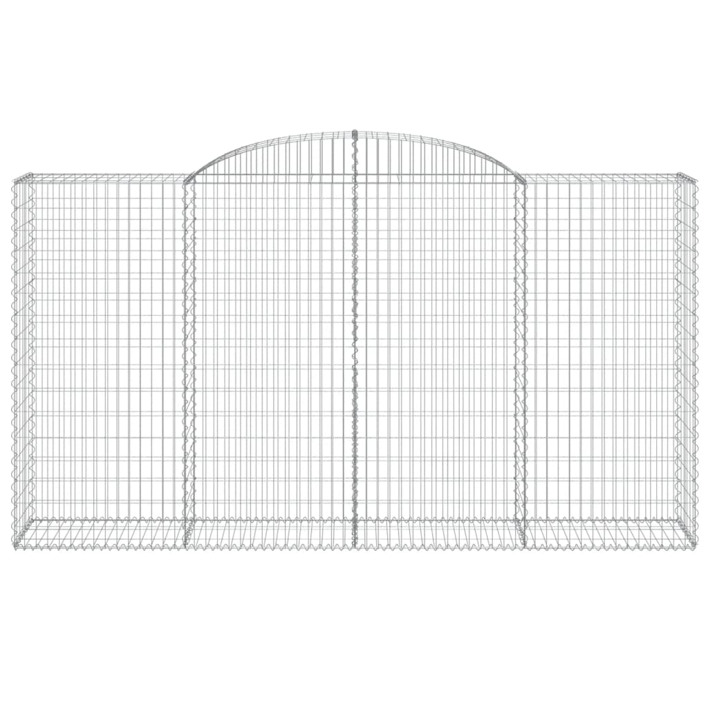 vidaXL Coș gabion arcuit, 300x50x160/180 cm, fier galvanizat