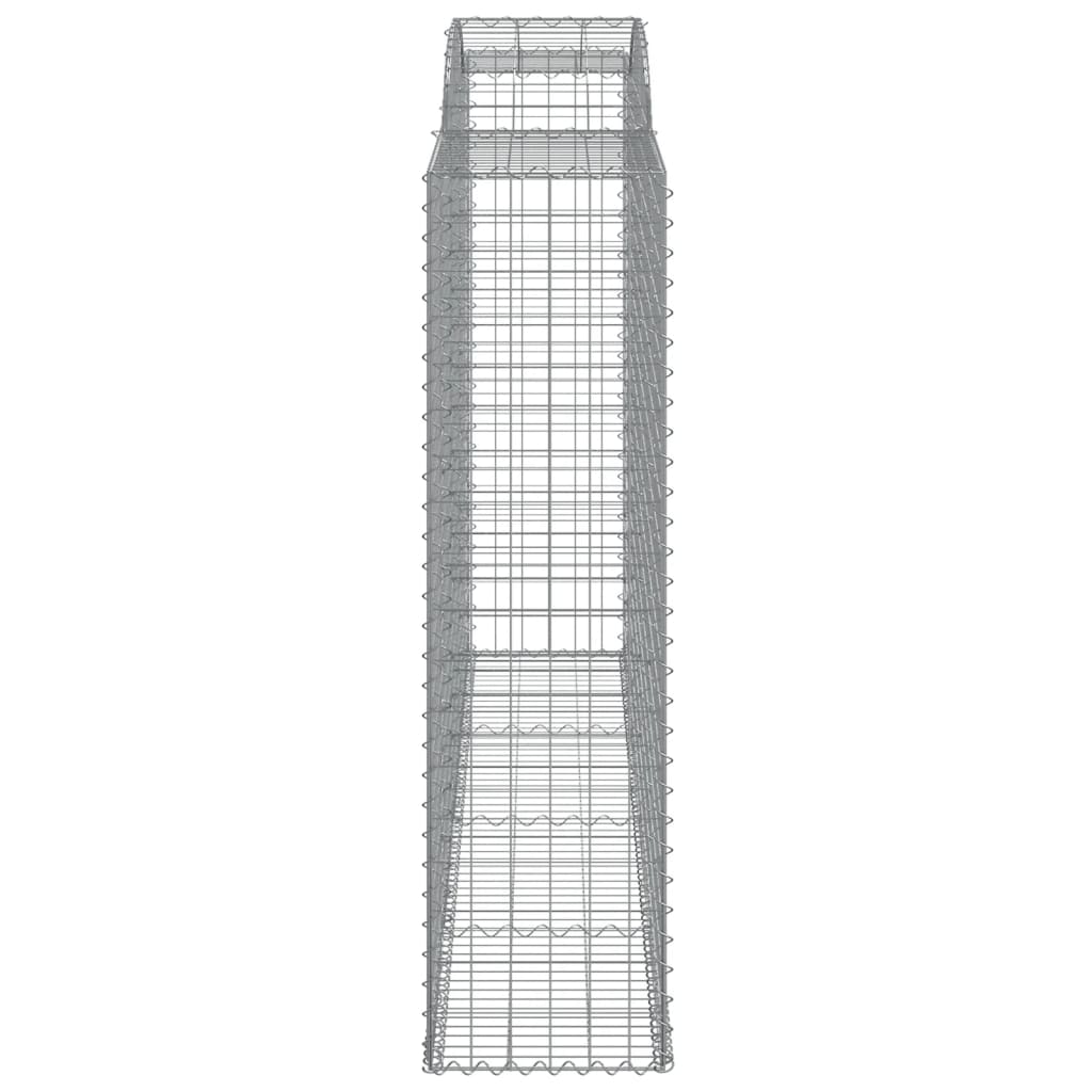 vidaXL Coș gabion arcuit, 300x50x180/200 cm, fier galvanizat
