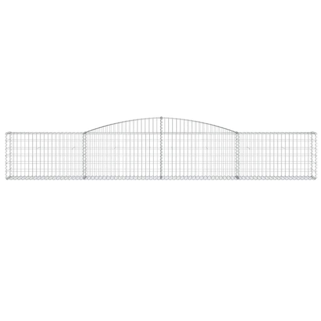 vidaXL Coș gabion arcuit 400x30x60/80 cm fier galvanizat