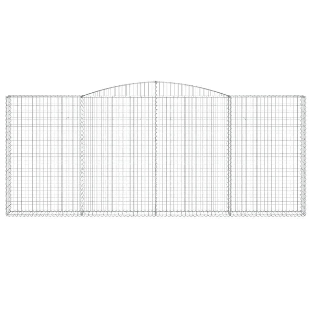 vidaXL Coș gabion arcuit, 400x30x160/180 cm, fier galvanizat