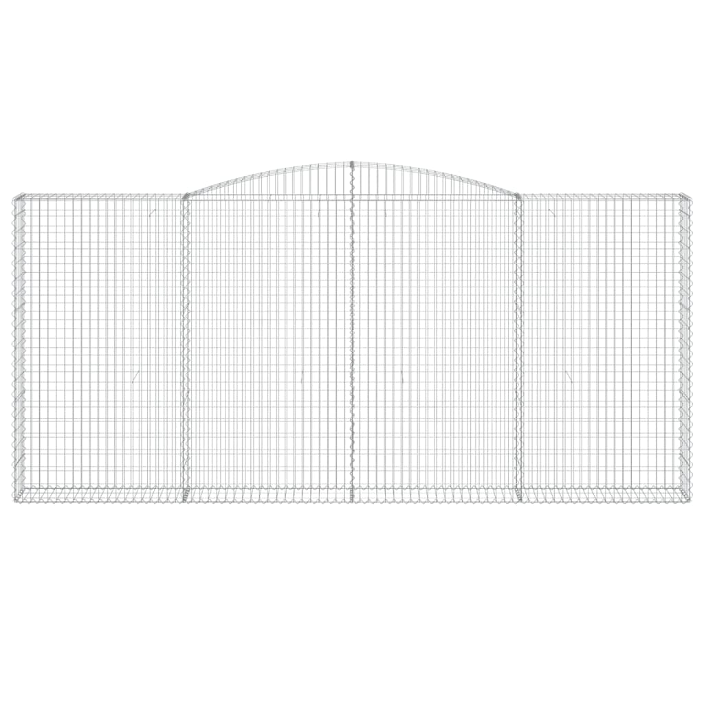 vidaXL Coș gabion arcuit, 400x30x180/200 cm, fier galvanizat