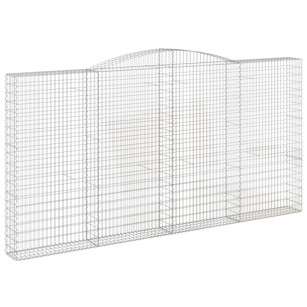 vidaXL Coș gabion arcuit 400x30x200/220 cm fier galvanizat