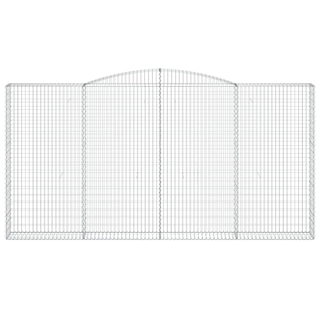 vidaXL Coș gabion arcuit 400x30x200/220 cm fier galvanizat