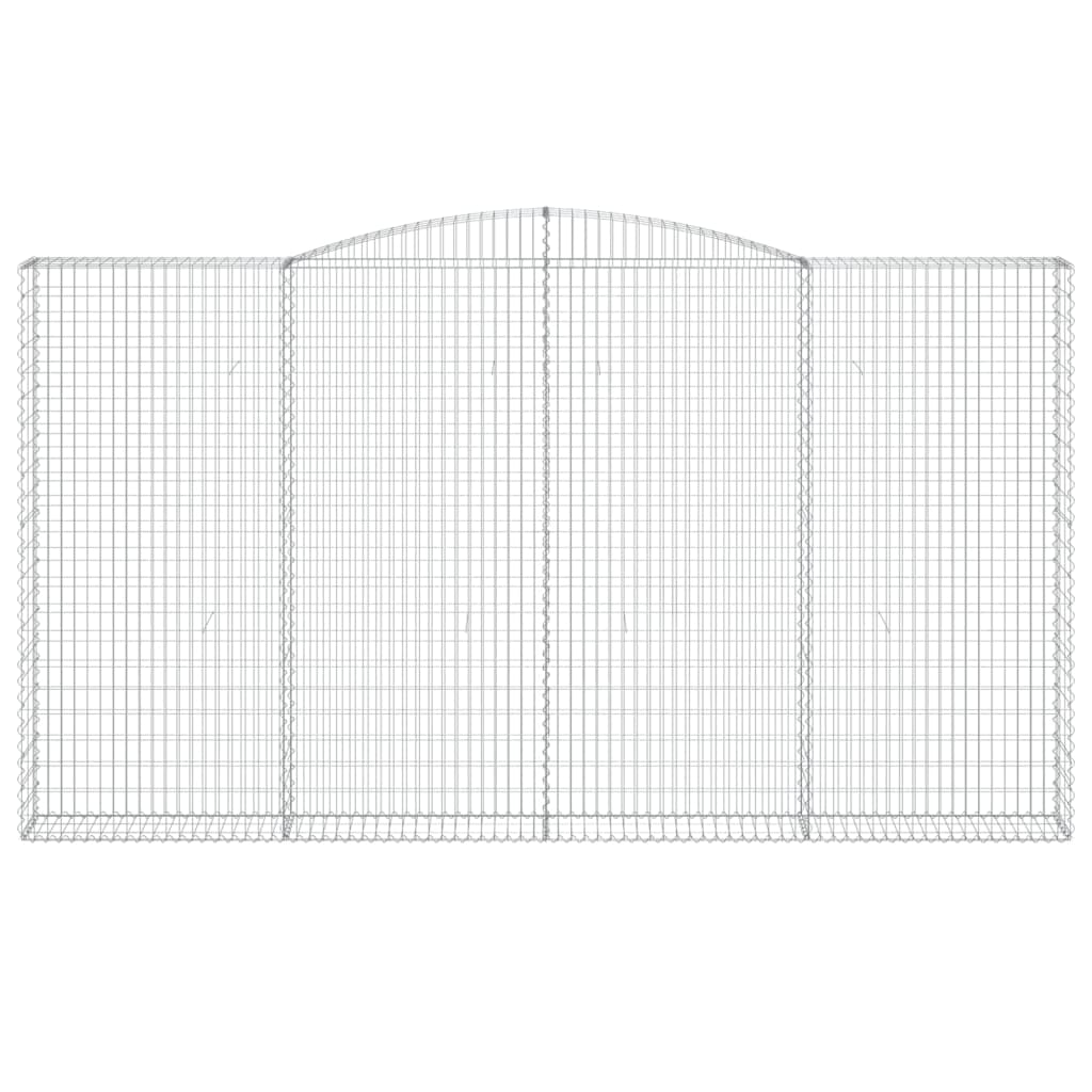 vidaXL Coș gabion arcuit 400x30x220/240 cm fier galvanizat