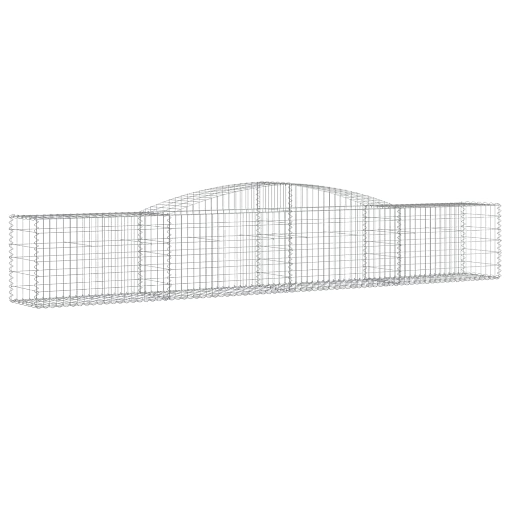 vidaXL Coș gabion arcuit 400x50x60/80 cm fier galvanizat
