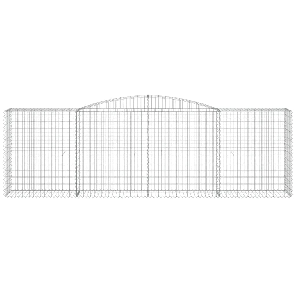 vidaXL Coș gabion arcuit 400x50x120/140 cm fier galvanizat