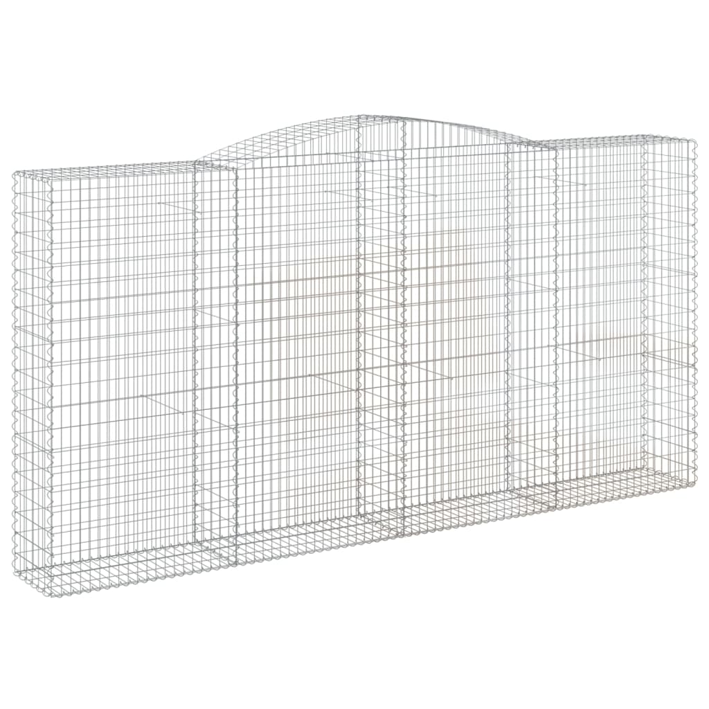 vidaXL Coș gabion arcuit 400x50x200/220 cm fier galvanizat