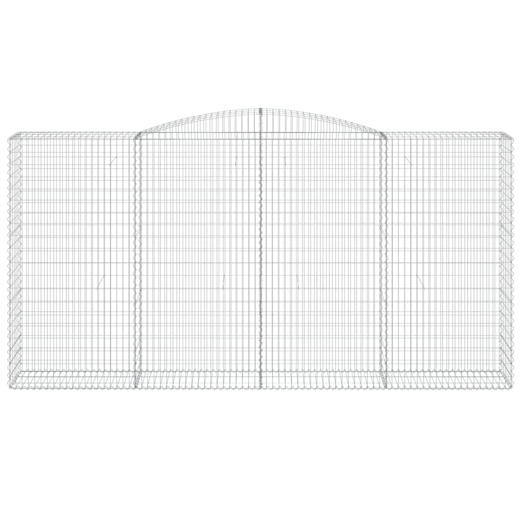 vidaXL Coș gabion arcuit 400x50x200/220 cm fier galvanizat